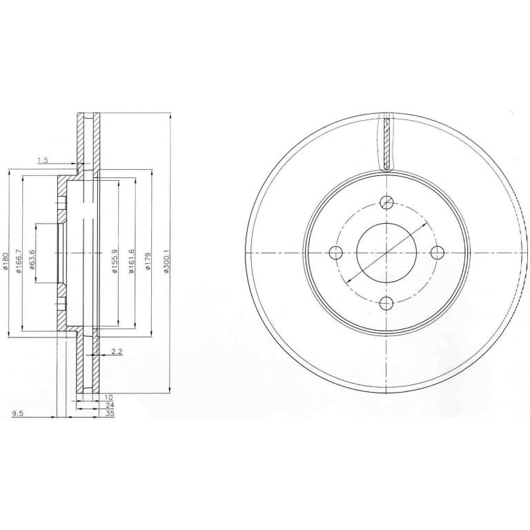 Disques de frein DELPHI ref. BG3742