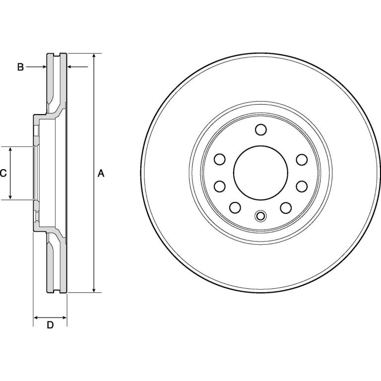Disques de frein DELPHI ref. BG3770C