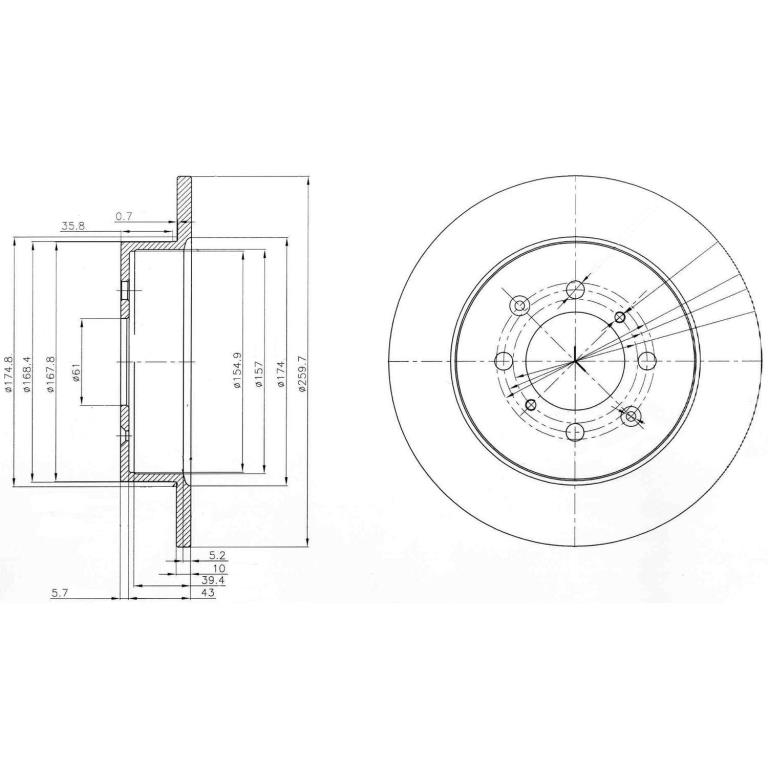 Disques de frein DELPHI ref. BG3793