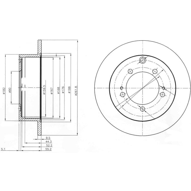 Disques de frein DELPHI ref. BG3815