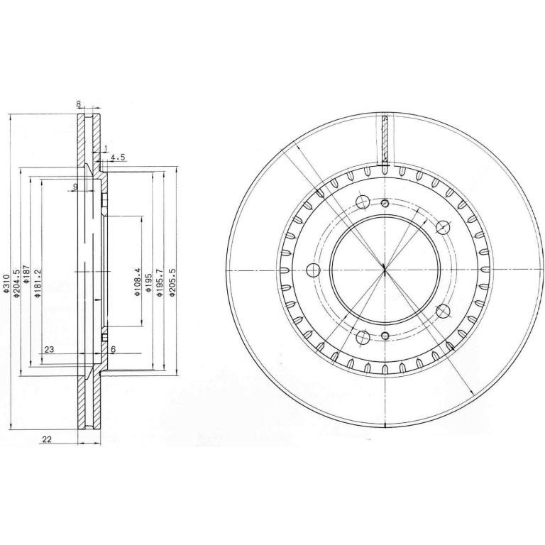 Disques de frein DELPHI ref. BG3821