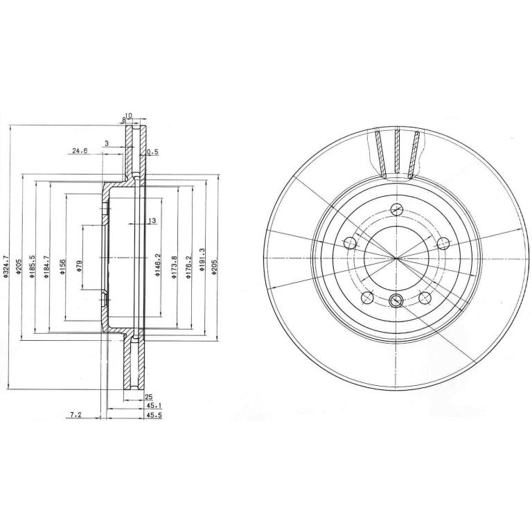 Disques de frein DELPHI BG3830