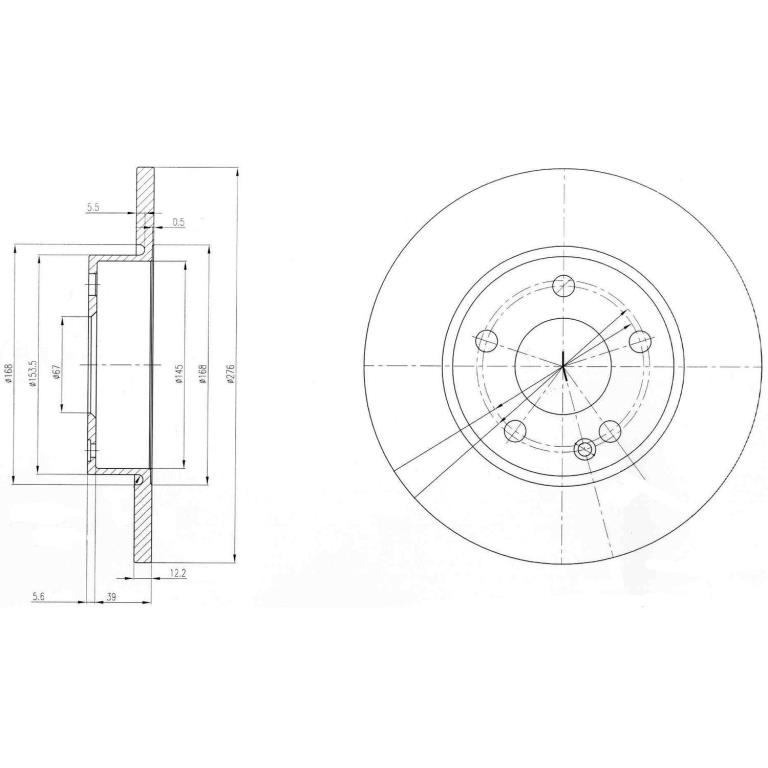 Disques de frein DELPHI ref. BG3840
