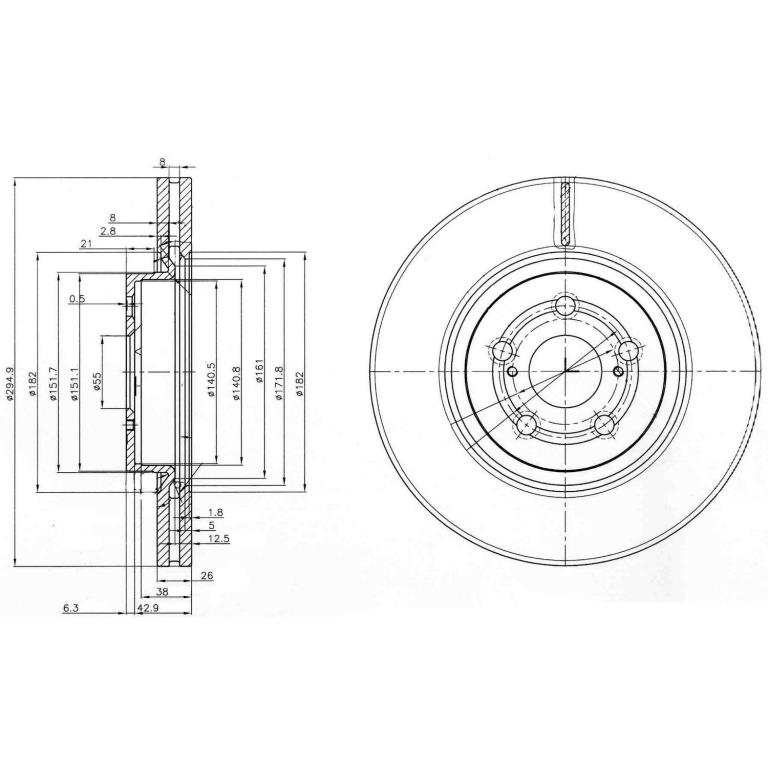 Discos de freno DELPHI ref. BG3914