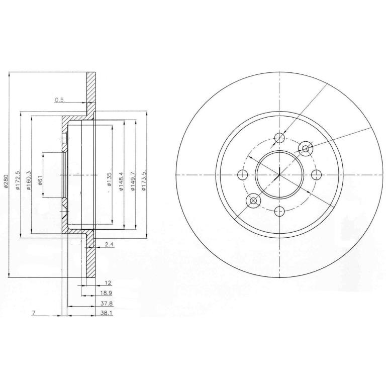 Disques de frein DELPHI ref. BG3992