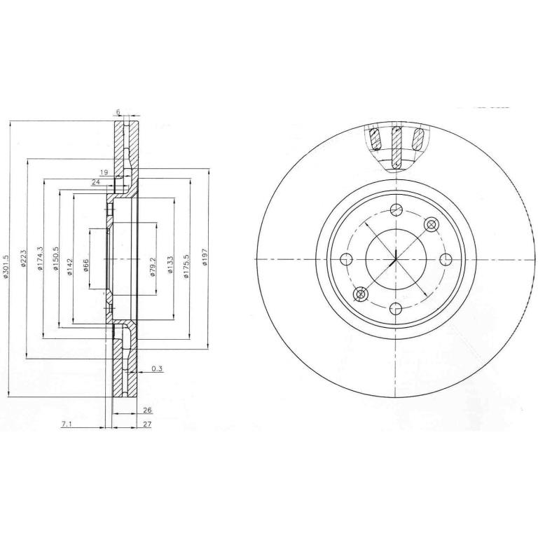 Disques de frein DELPHI ref. BG4002