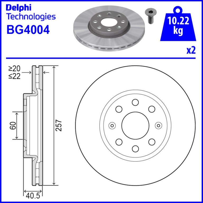 Disques de frein DELPHI BG4004