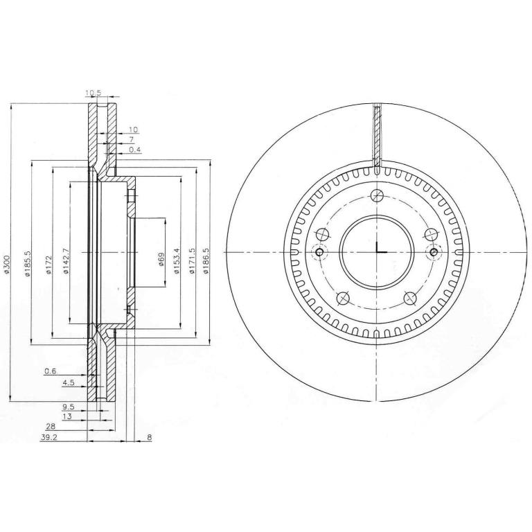 Disques de frein DELPHI ref. BG4011