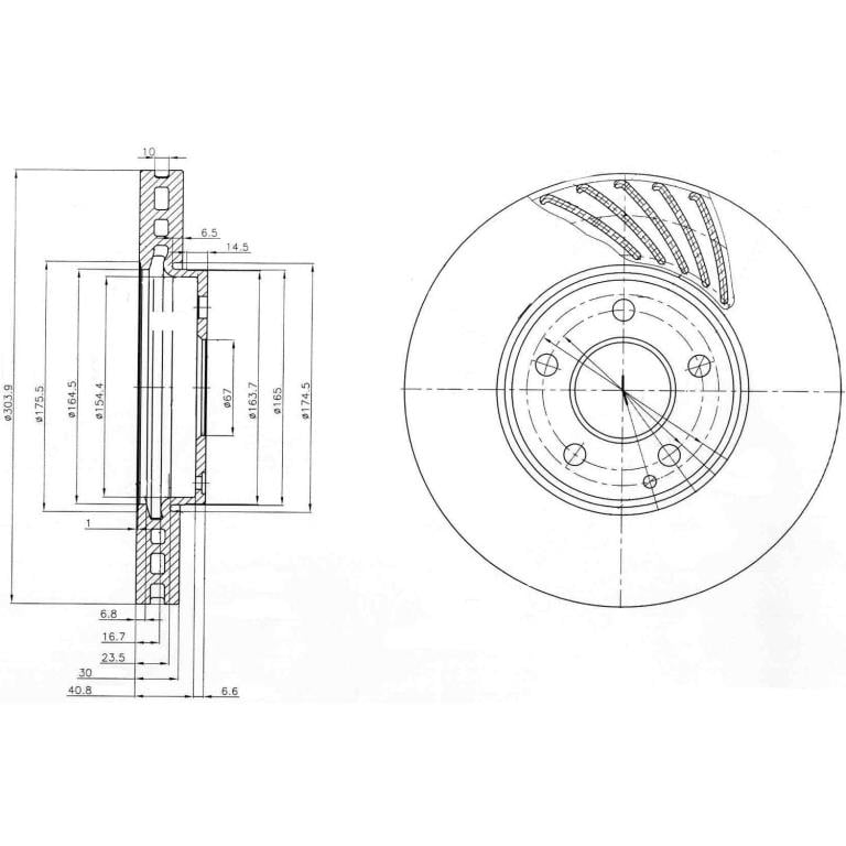 Disques de frein DELPHI ref. BG4029