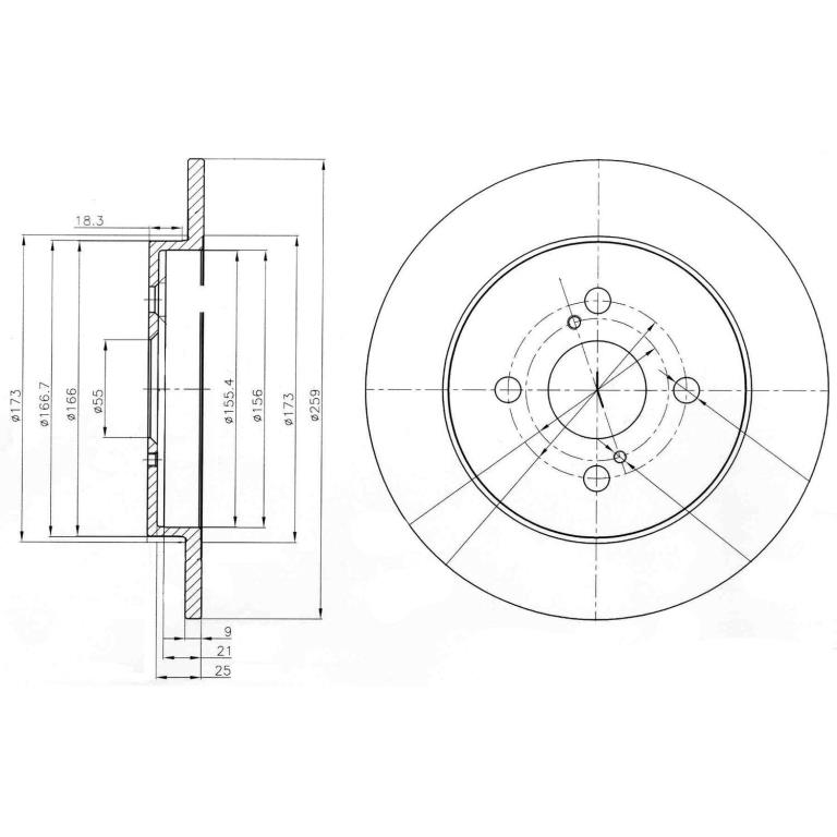 Disques de frein DELPHI BG4055