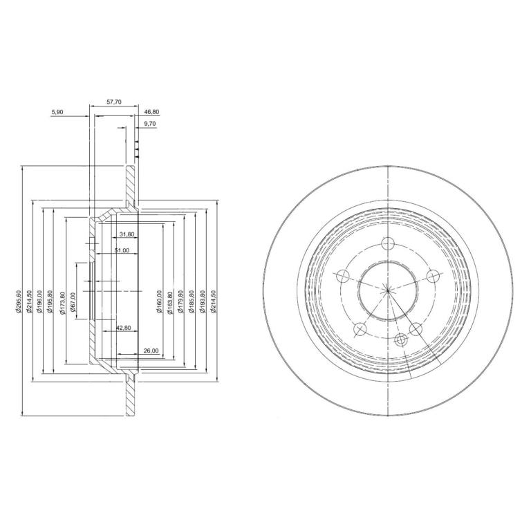 Disques de frein DELPHI ref. BG4063C
