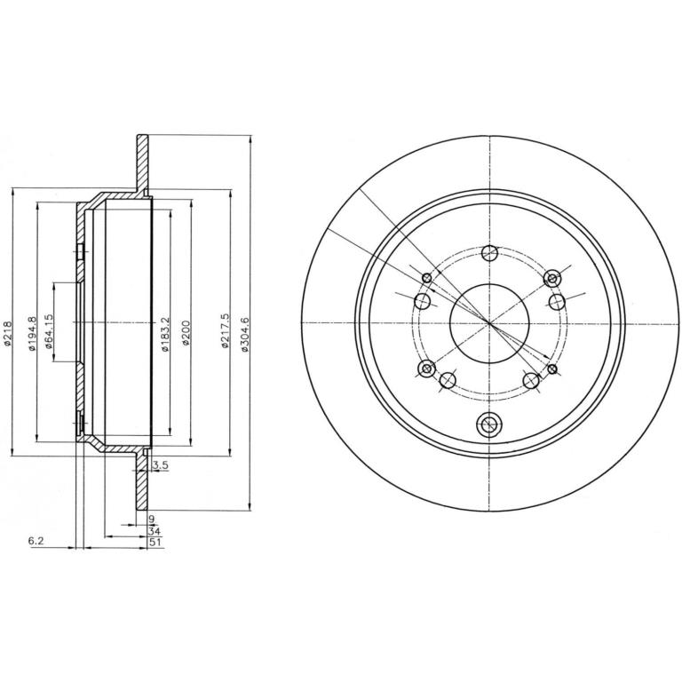Disques de frein DELPHI BG4064C