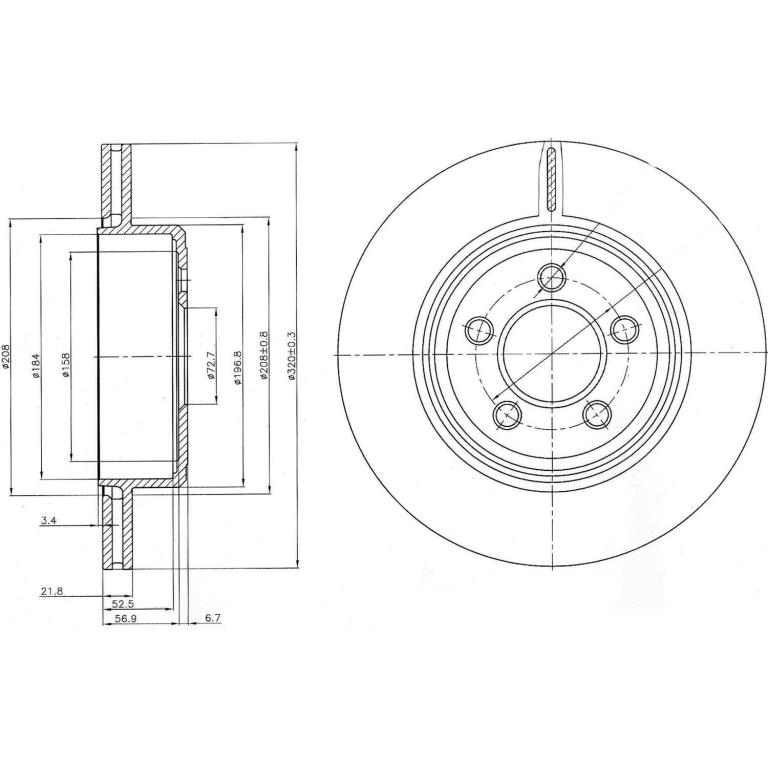 Disques de frein DELPHI ref. BG4073