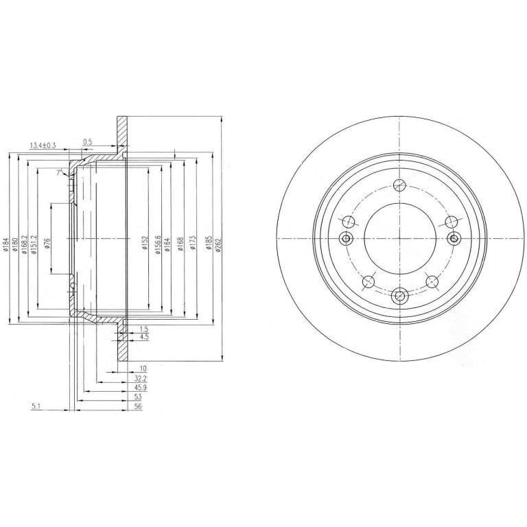 Disques de frein DELPHI ref. BG4082C