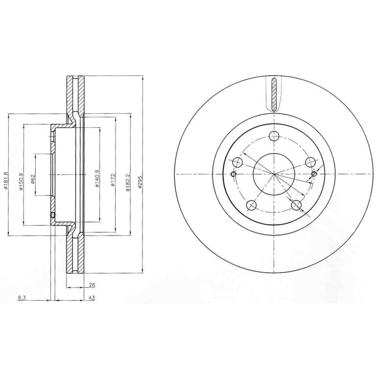 Disques de frein DELPHI ref. BG4113
