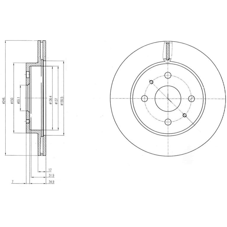 Disques de frein DELPHI BG4128