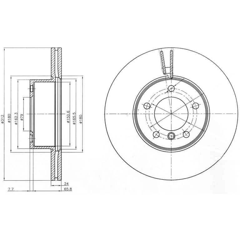 Disques de frein DELPHI ref. BG4172C