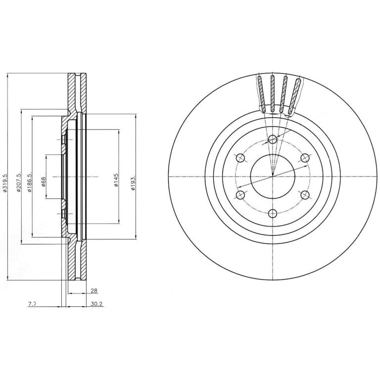 Disques de frein DELPHI BG4176C