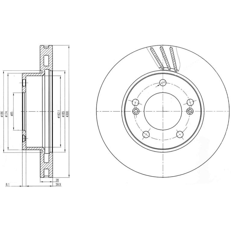 Disques de frein DELPHI BG4207