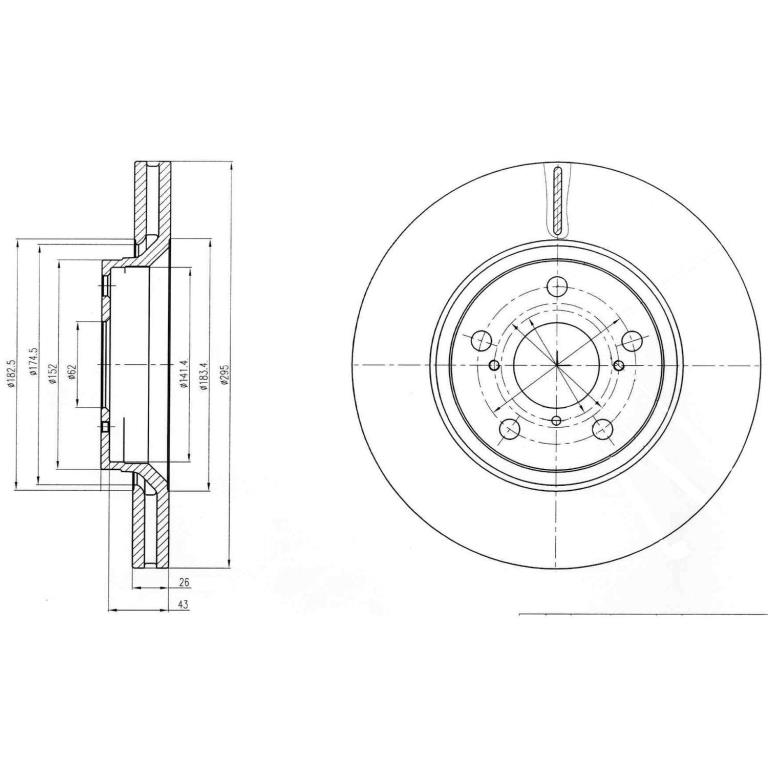 Disques de frein DELPHI BG4236C