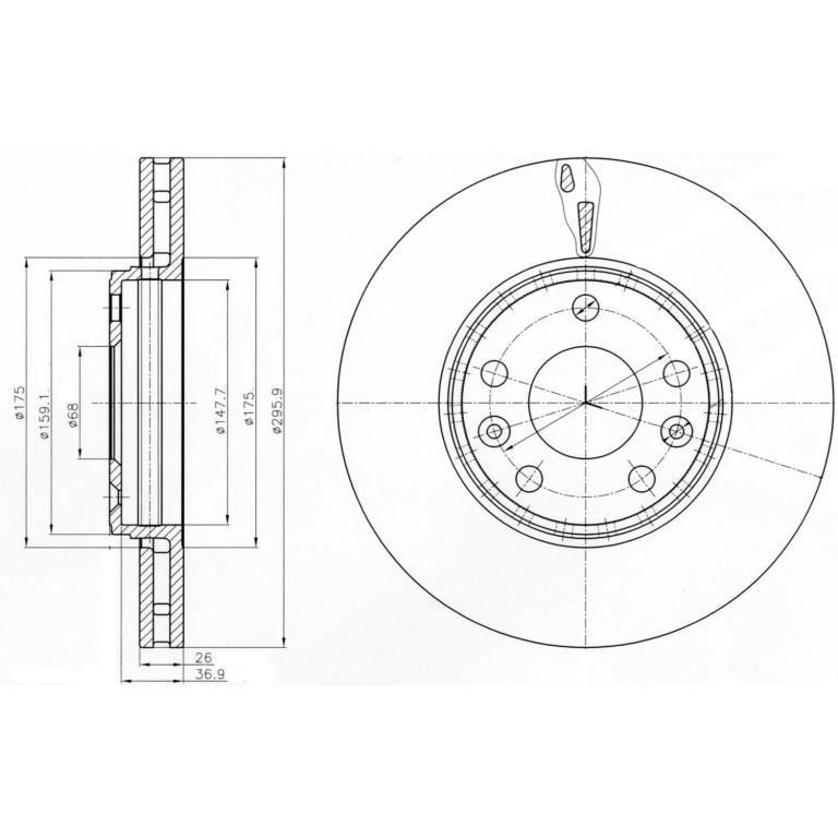 Disques de frein DELPHI ref. BG4264
