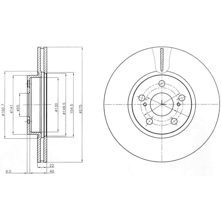 Disques de frein DELPHI ref. BG4277