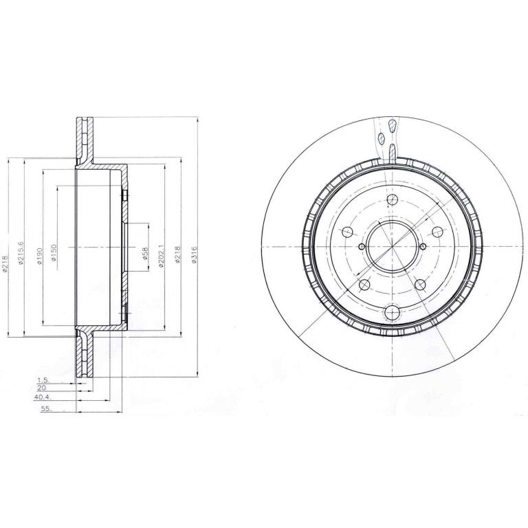 Disques de frein DELPHI ref. BG4287