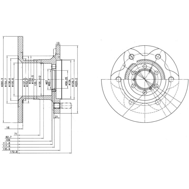 Disques de frein DELPHI ref. BG429