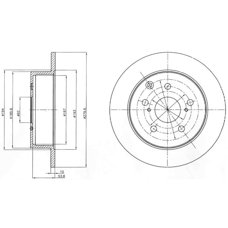 Disques de frein DELPHI ref. BG4303