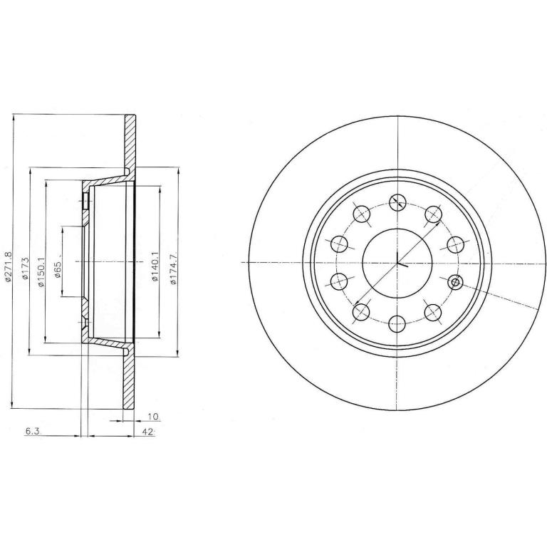 Disques de frein DELPHI ref. BG4324C