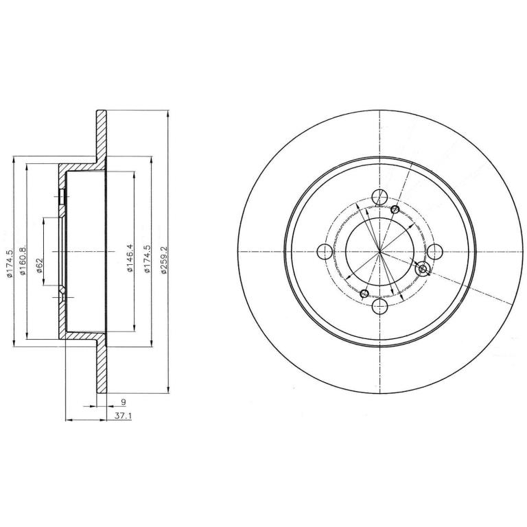 Disques de frein DELPHI BG4345