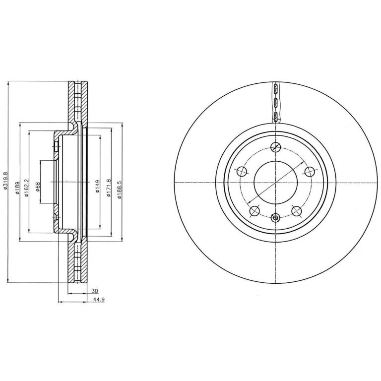 Disques de frein DELPHI BG4346C