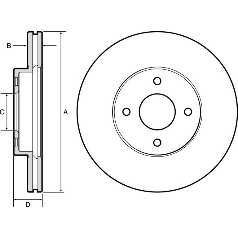 Disques de frein DELPHI ref. BG4454