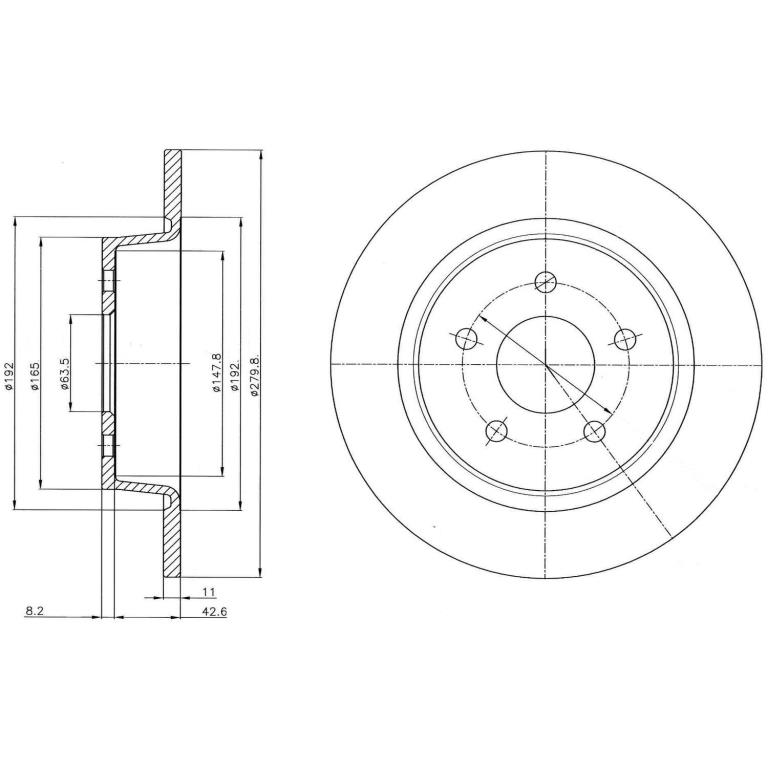Disques de frein DELPHI ref. BG4533C
