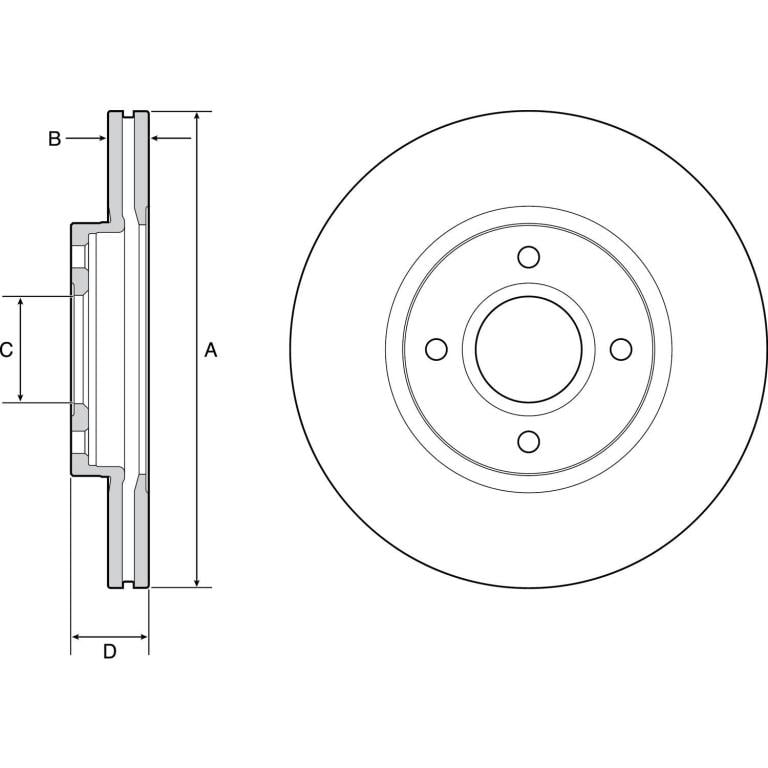 Disques de frein DELPHI ref. BG4569C
