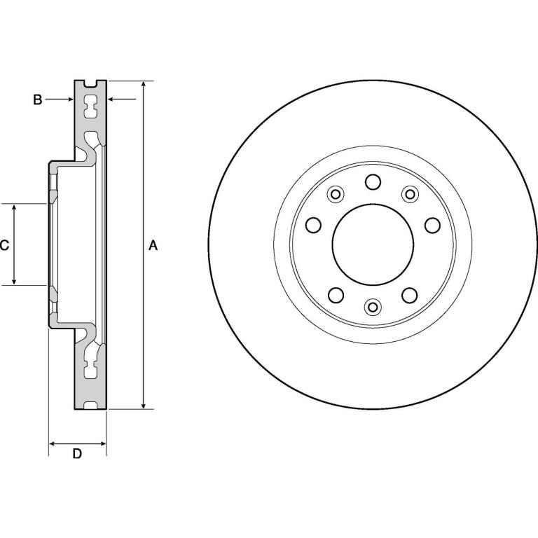 Disques de frein DELPHI ref. BG4669C