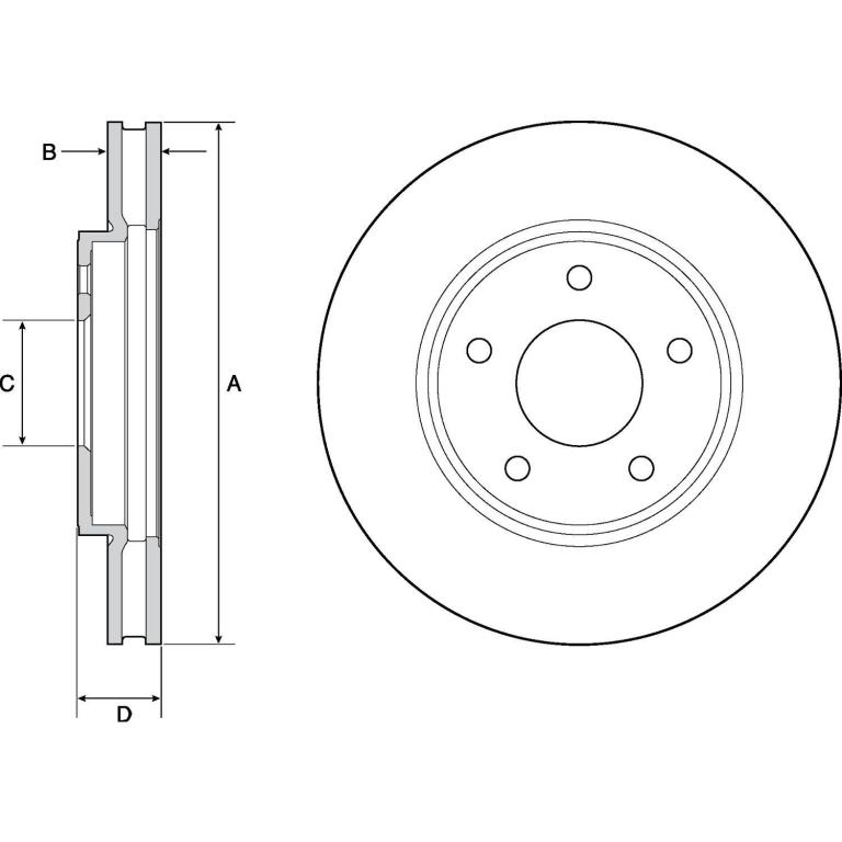 Disques de frein DELPHI ref. BG4678C