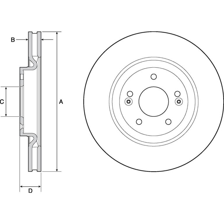 Disques de frein DELPHI ref. BG4683C