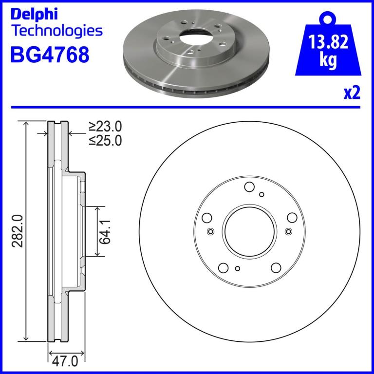 Discos de travão DELPHI ref. BG4768