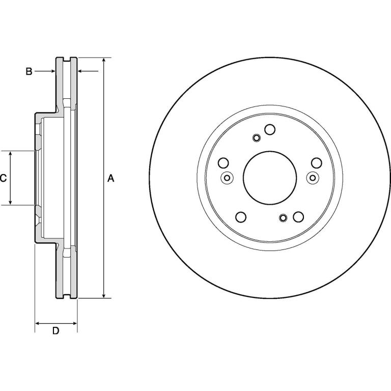 Disques de frein DELPHI ref. BG4774C