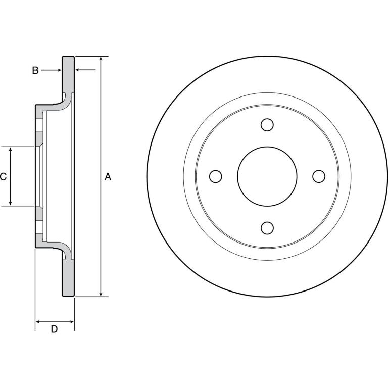 Disques de frein DELPHI ref. BG4954C