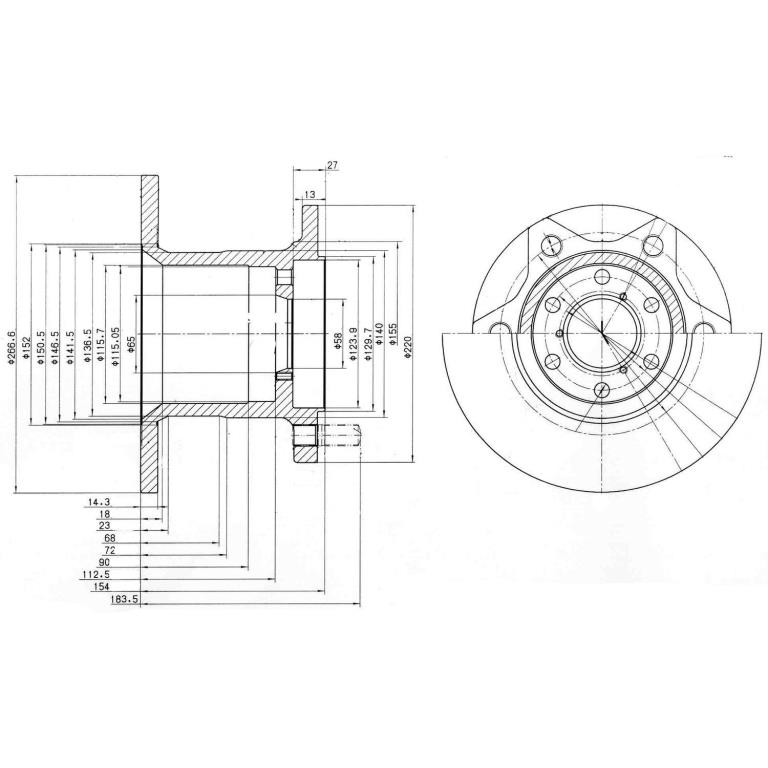 Disques de frein DELPHI ref. BG649