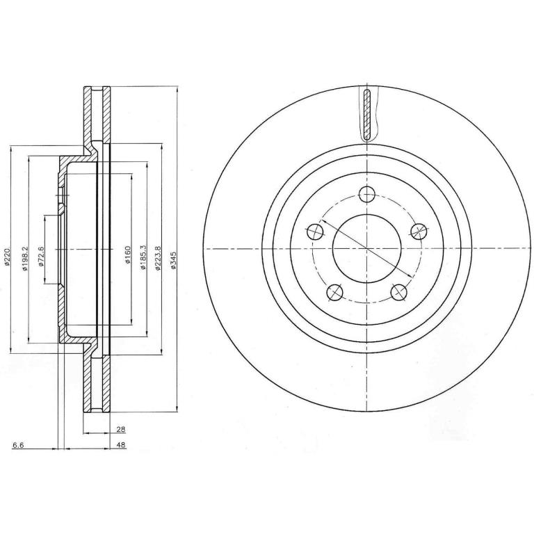 Disques de frein DELPHI ref. BG9050
