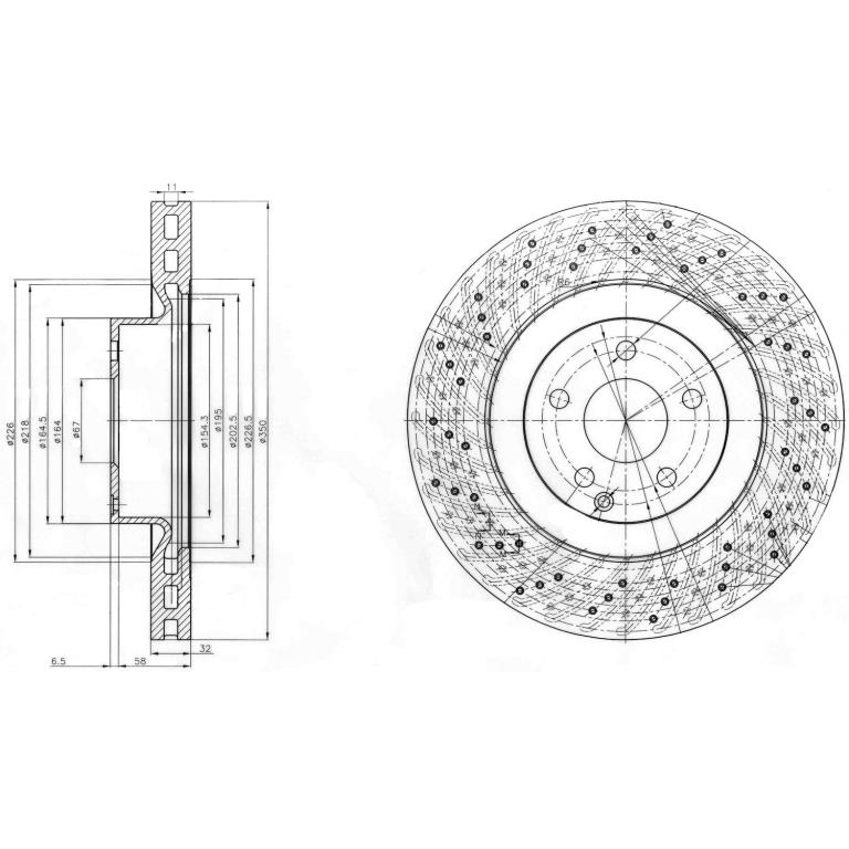 Disques de frein DELPHI ref. BG9057