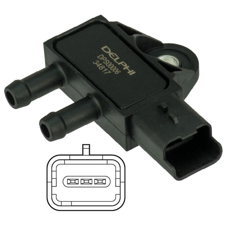 Sensor, presión gas de escape DELPHI ref. DPS00006