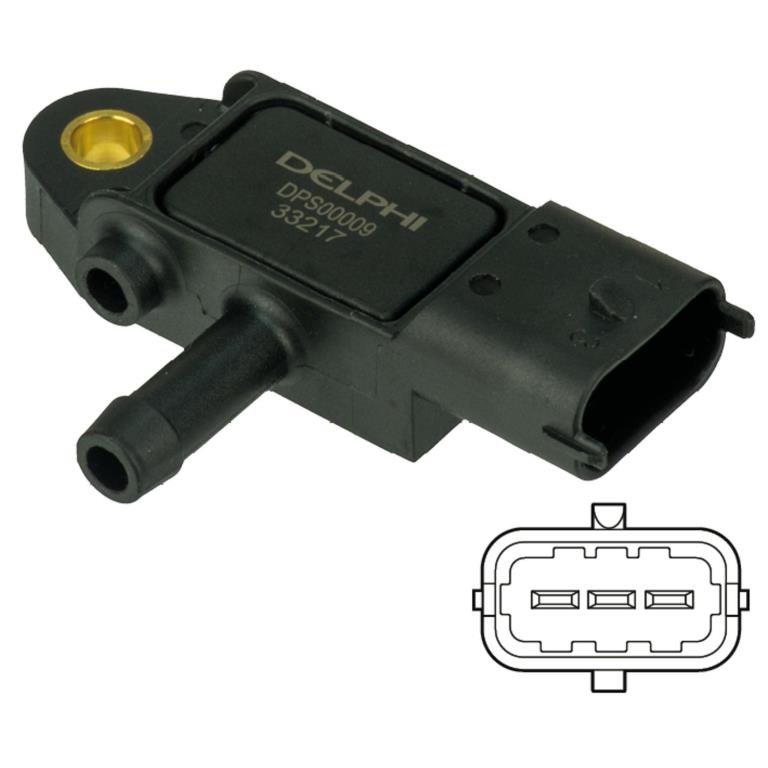 Capteur, pression des gaz échappement (Capteur de pression différentiel) DELPHI ref. DPS00009