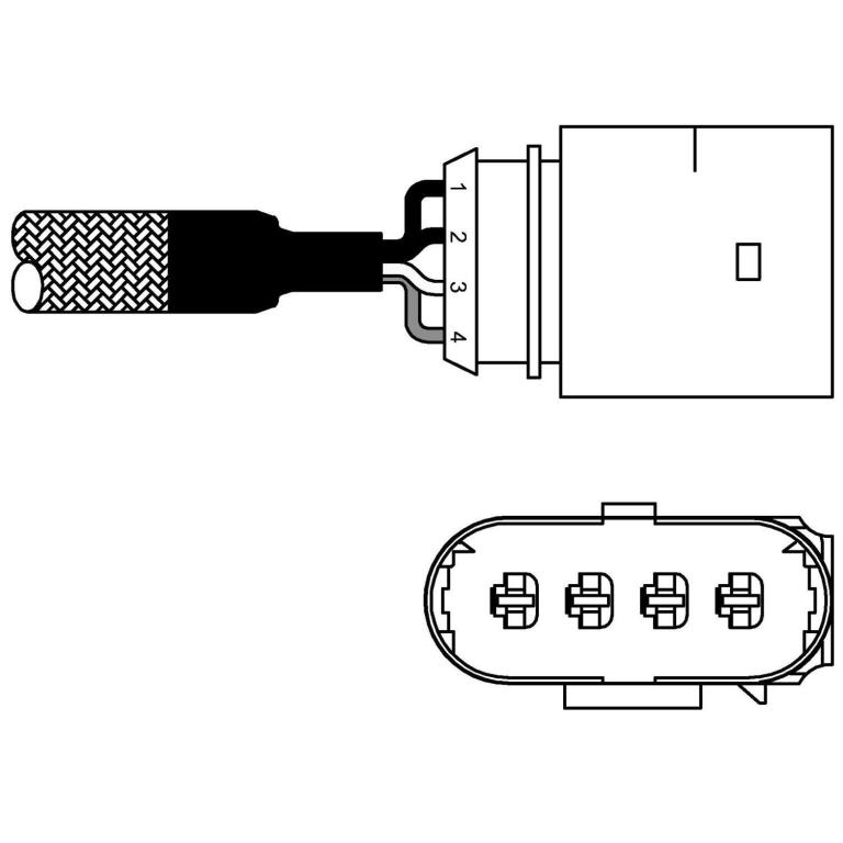 Sonde lambda (Sonde à oxygène) DELPHI ref. ES10981-12B1
