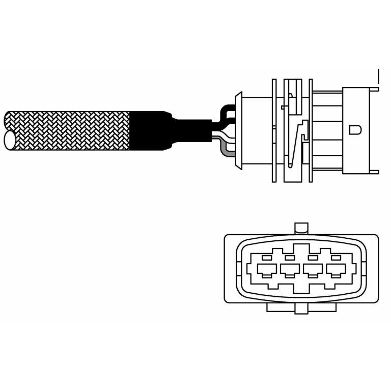 Sonde à Oxygène Delphi ES20541-12B1 - Capteur O2/Lambda - Pour Mesure D'Émissions Moteur