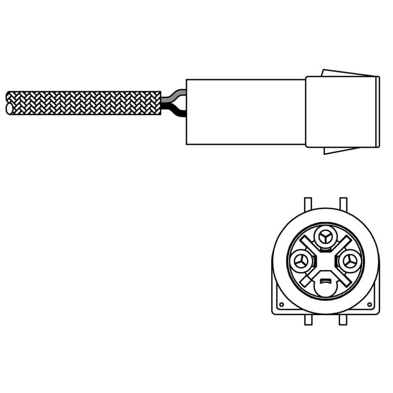 Sonde lambda (Sonde à oxygène) DELPHI ref. ES10993-12B1