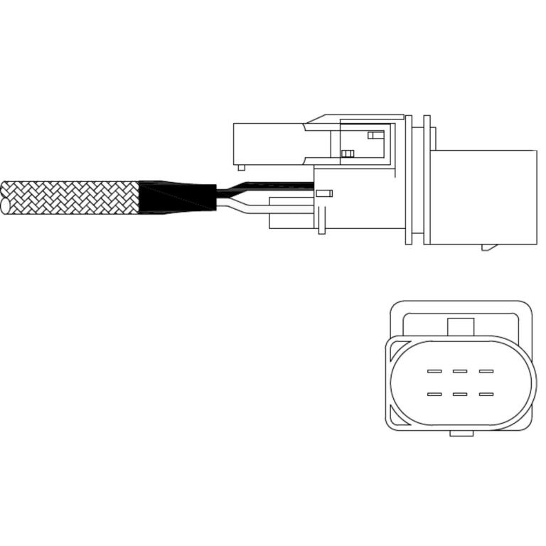 Sonde lambda (Sonde à oxygène) DELPHI ES11026-12B1